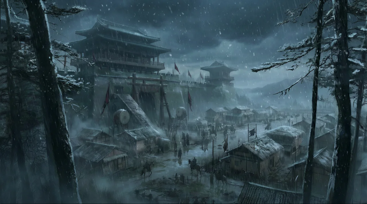 雨夜火烽堡