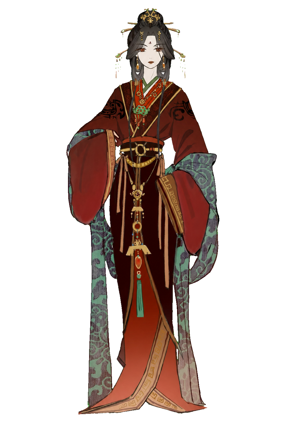 凤鸟礼服女性角色设定