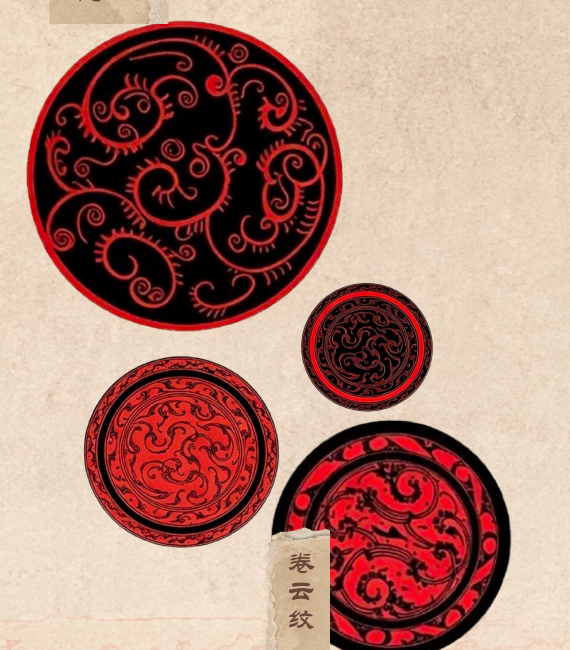 黑红漆纹图案
