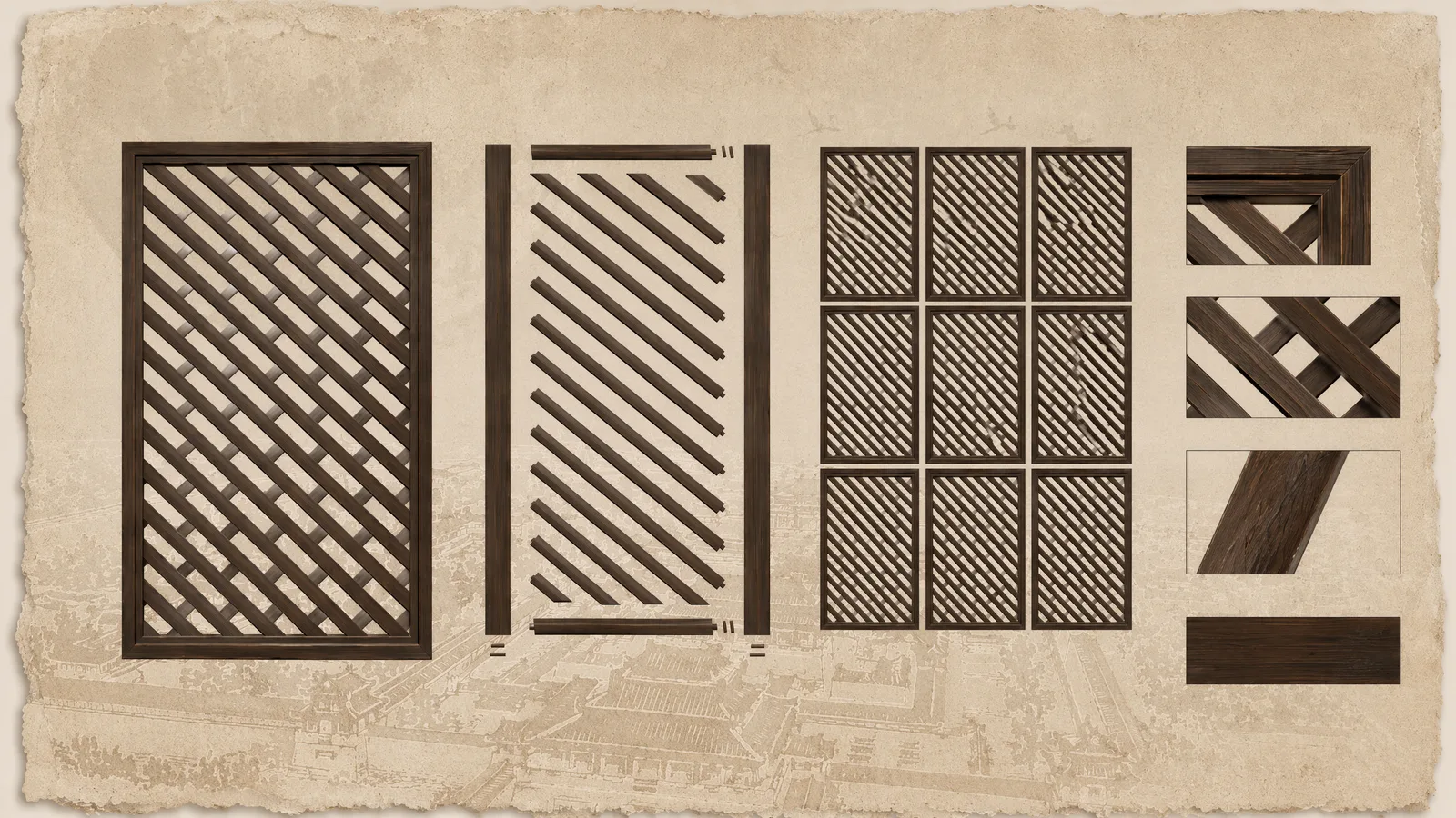 窗棂样式板